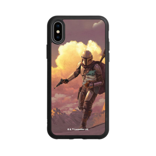 Apple iPhone Xs Base Case Der Mandalorianer und Grogu Sonnenguntergang Wolken