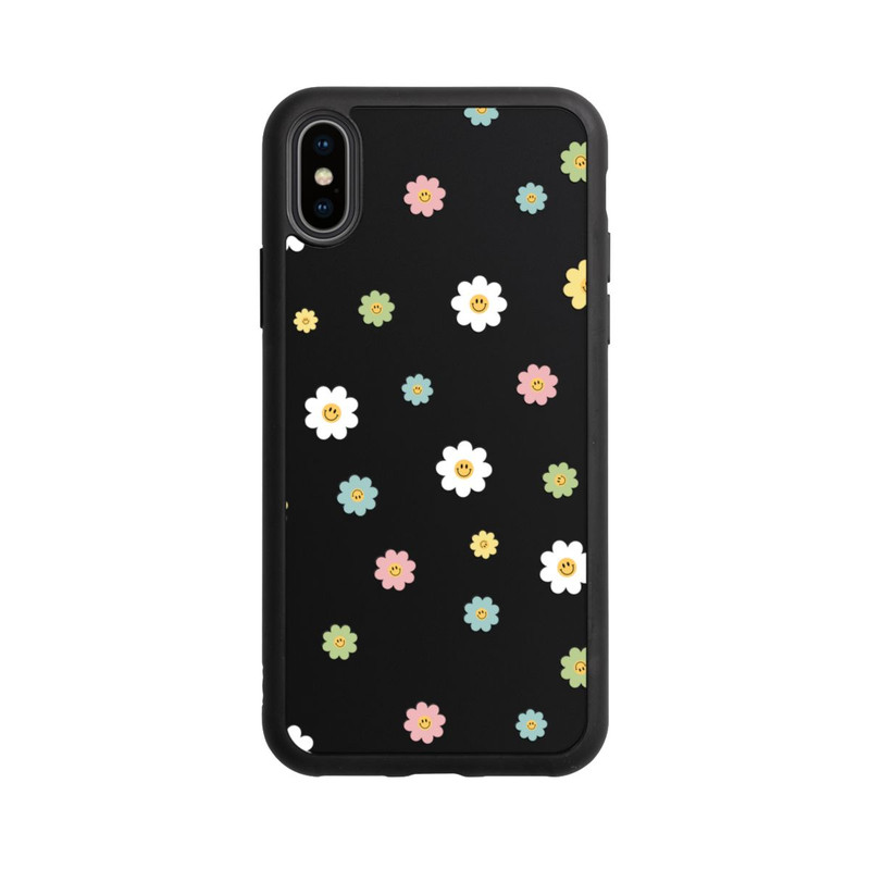 iPhone Xs Base Case Flower Power klein transparent