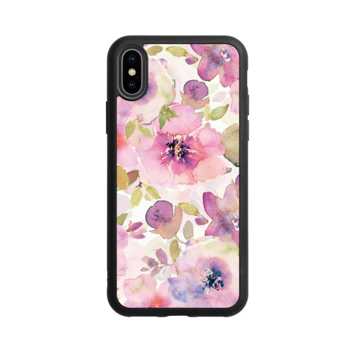 Apple iPhone Xs Base Case Tapete mit rosa Blumen