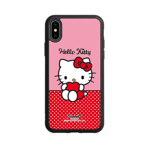 Apple iPhone Xs Base Case Hello Kitty sitzend mit Herz