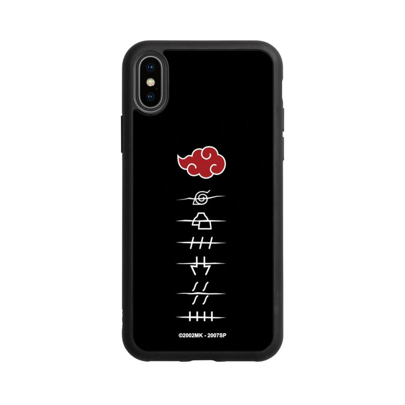 iPhone Xs Base Case Akatsuki Mitgliedssymbole Schwarz