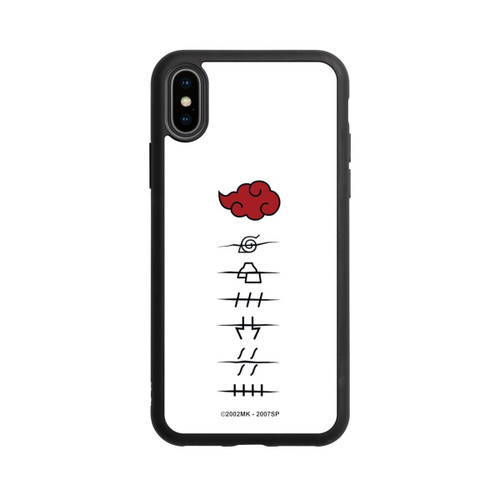 Apple iPhone Xs Base Case Akatsuki Mitgliedersymbole Weiß
