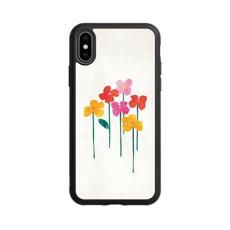 iPhone Xs Base Case Kleine glückliche Blumen