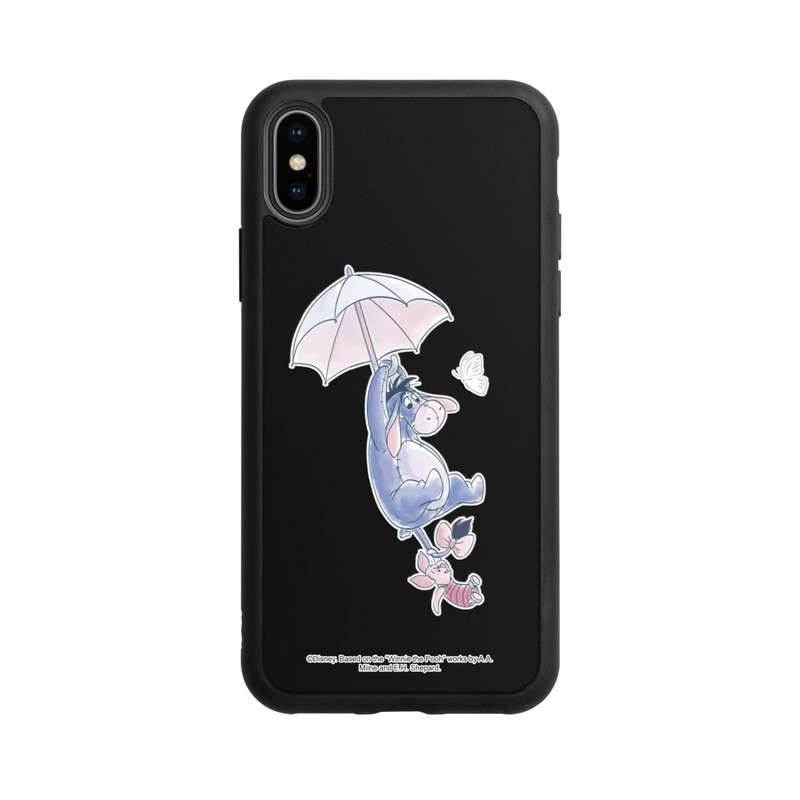 iPhone Xs Base Case Winnie Pooh Eeyeore Find Happiness Transparent