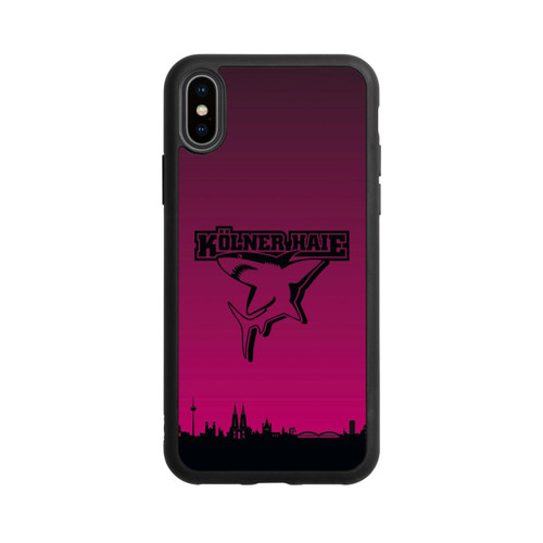 Apple iPhone Xs Base Case Kölner Haie Skyline Pink