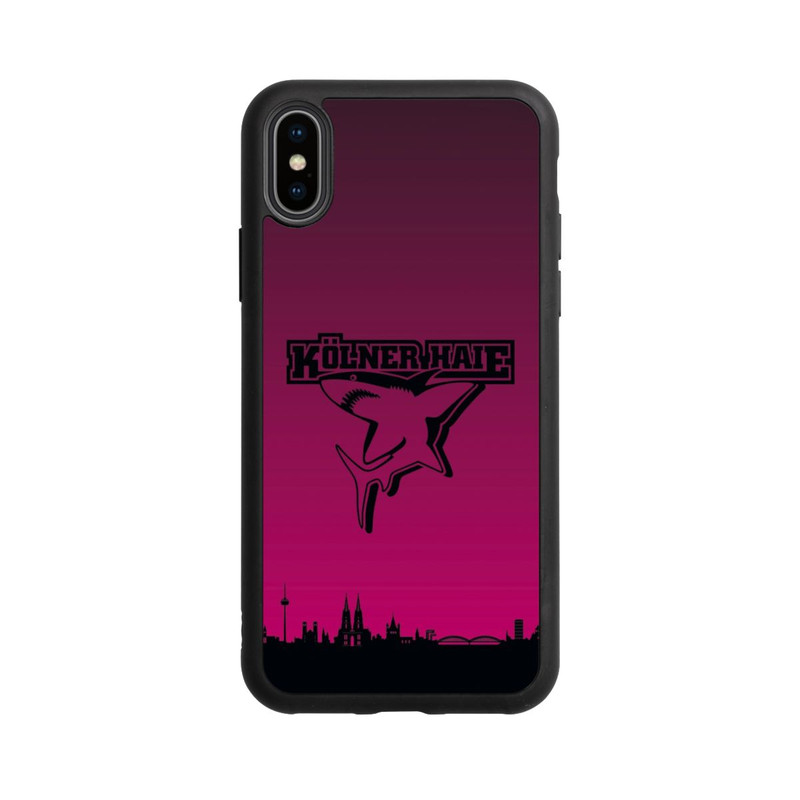 iPhone Xs Base Case Kölner Haie Skyline Pink