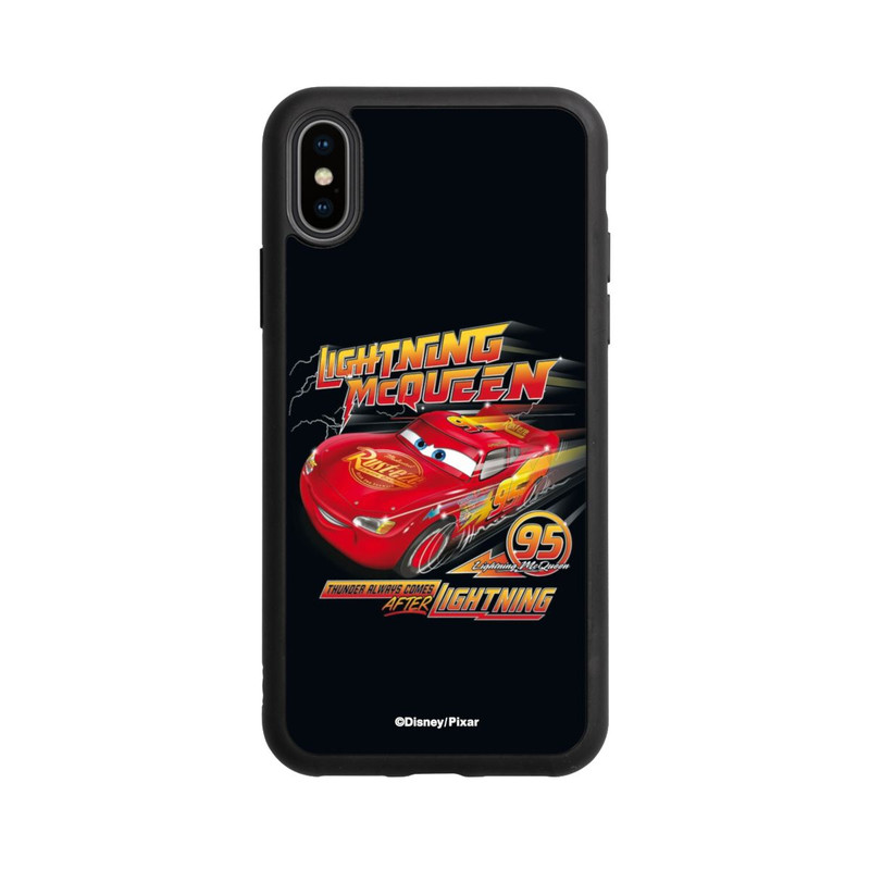 iPhone Xs Base Case Cars Lightning McQueen Thunder Always Comes After Lightning