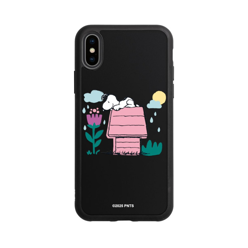 iPhone Xs Base Case Snoopy Hundehütte Frühling transparent