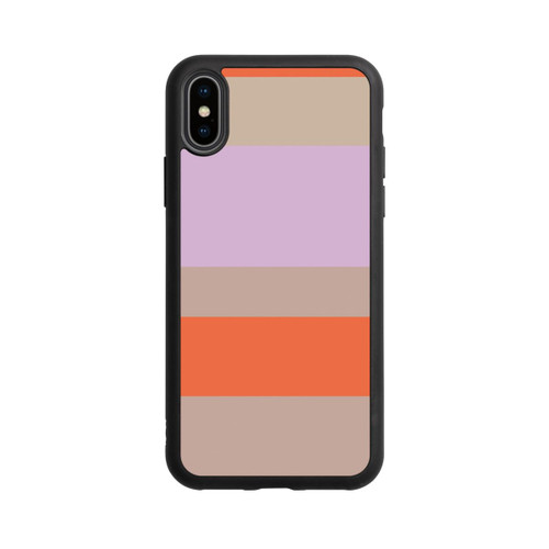 Apple iPhone Xs Base Case Moca Lila Orange Stripes