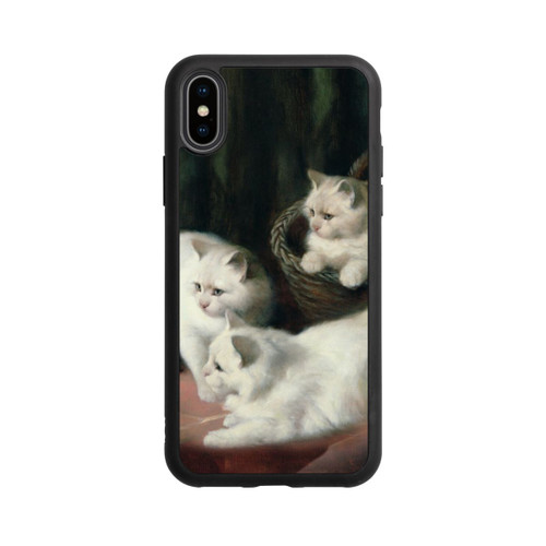 Apple iPhone Xs Base Case Three White Angora Kittens