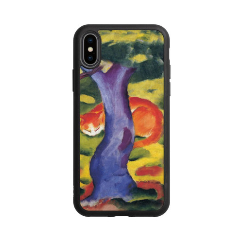 Apple iPhone Xs Base Case Katze hinter Einem Baum von Franz Marc