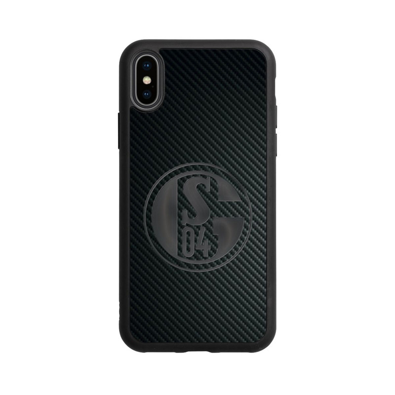 iPhone Xs Base Case Schalke 04 Carbon Look