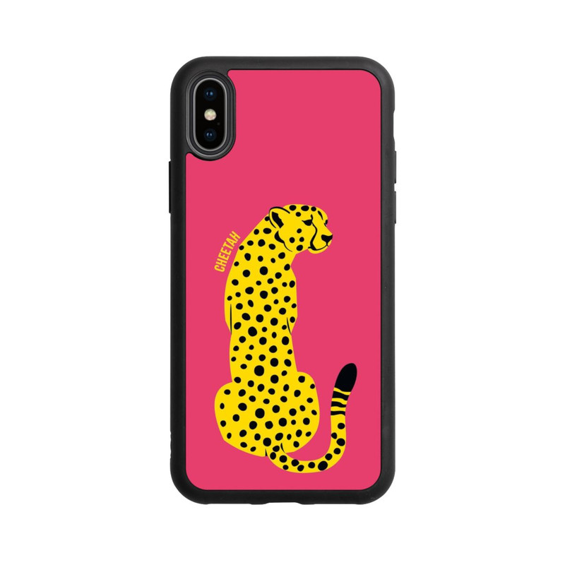 iPhone Xs Base Case Colourful Yellow Cat