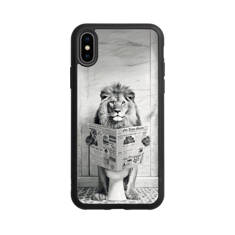 iPhone Xs Base Case Lion Toilet