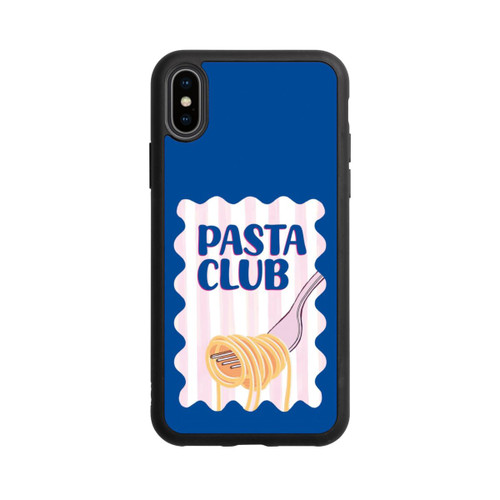 Apple iPhone Xs Base Case Pasta Club in Blue and Pink