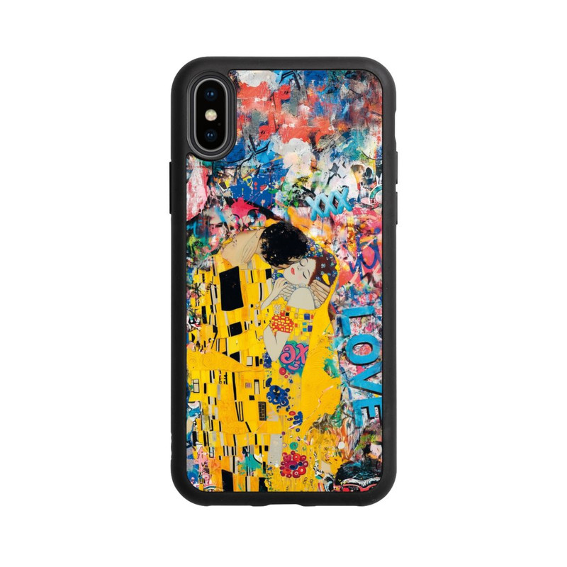 iPhone Xs Base Case Graffiti Kiss