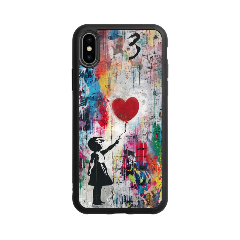 iPhone Xs Base Case Balloon Girl Colorful