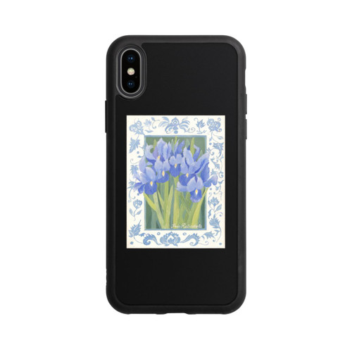 Apple iPhone Xs Base Case Blue Iris, by Jennifer Abbott