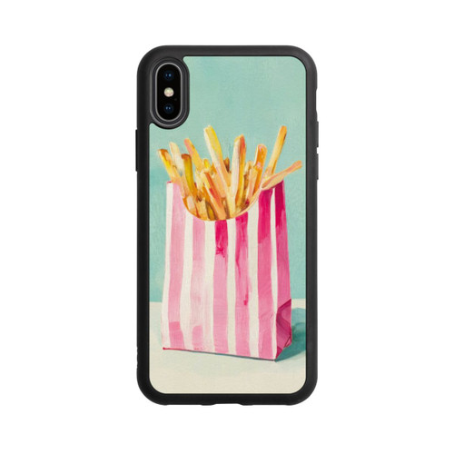 Apple iPhone Xs Base Case Retro Pommes Blau Watercolor