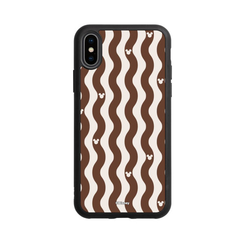Apple iPhone Xs Base Case Micky Muster Braune Wellen