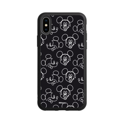 Apple iPhone Xs Base Case Disney Mickey Muster Schwarz
