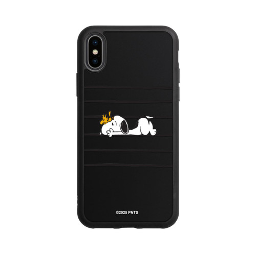 Apple iPhone Xs Base Case Snoopy Woodstock Streifen Peanuts Transparent