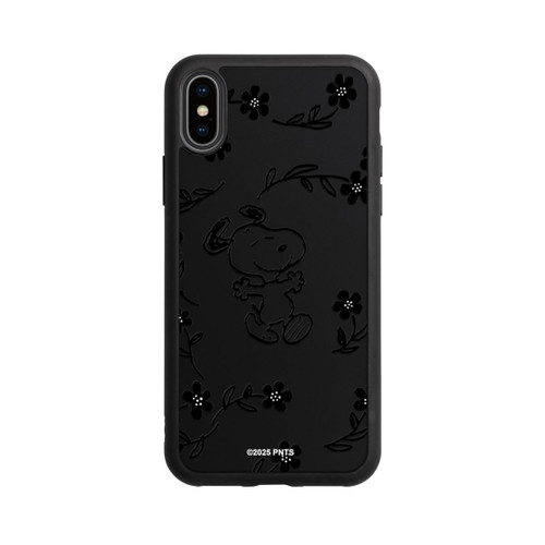 Apple iPhone Xs Base Case Snoopy und Flowers Transparent