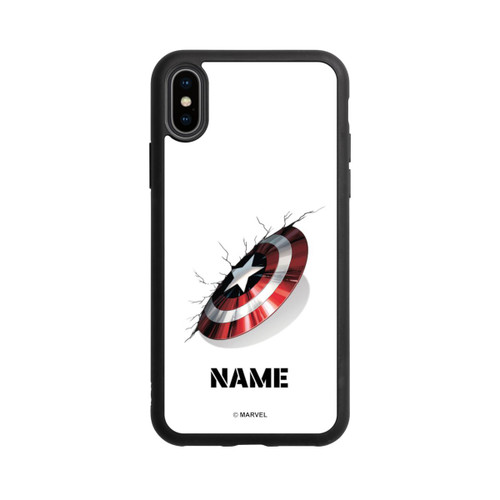 Apple iPhone Xs Base Case Captain America Shield Personalisierbar