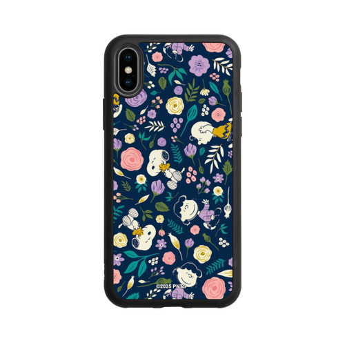 Apple iPhone Xs Base Case Peanuts Dark Flower Pattern
