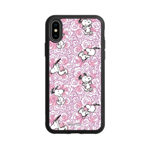 Apple iPhone Xs Base Case Peanuts Pink Roses Pattern