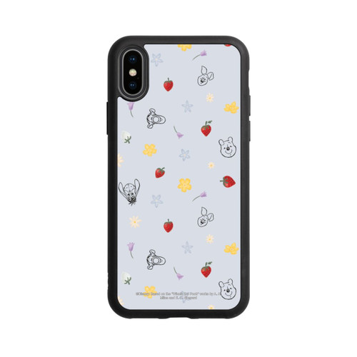Apple iPhone Xs Base Case Winnie Puuh und Freunde Erdbeer Muster Blau
