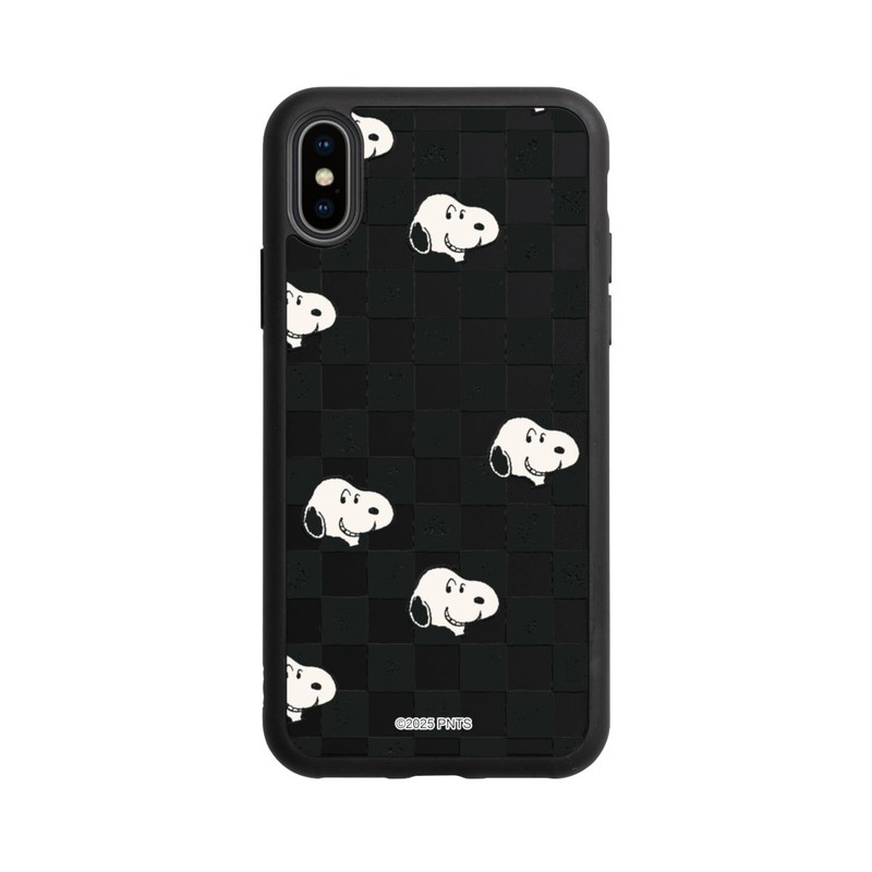 iPhone Xs Base Case Snoopy Checked Pattern