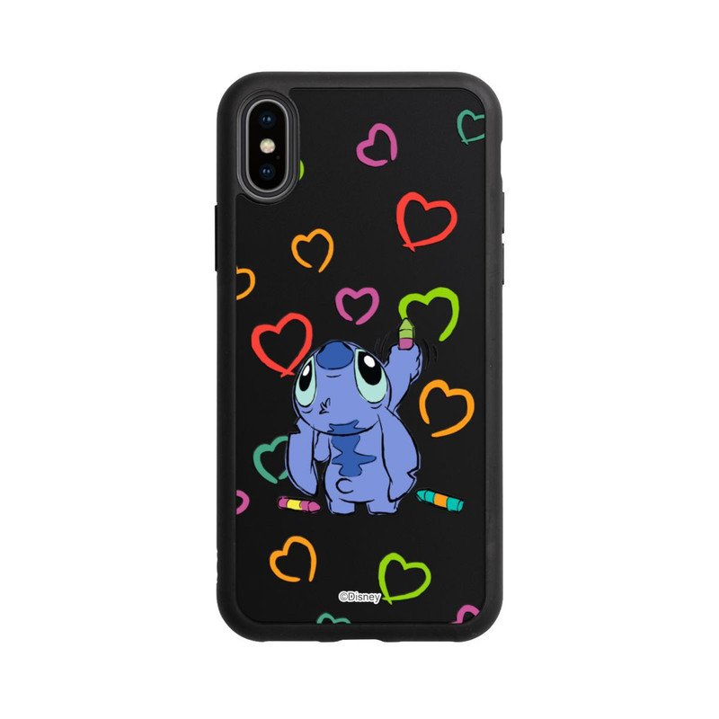 iPhone Xs Base Case Stitch Draws a Heart Transparent