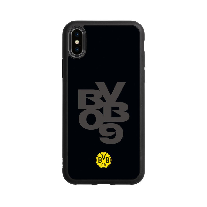 iPhone Xs Base Case BVB09 Grau Schwarz