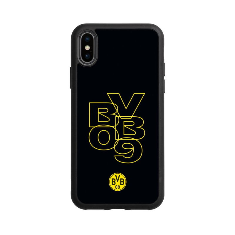 iPhone Xs Base Case BVB09 Gelb Schwarz