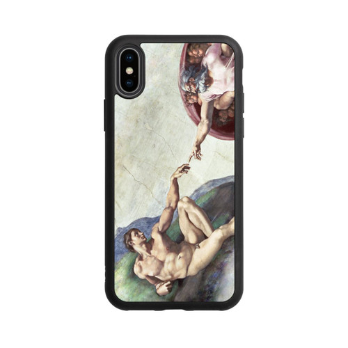 Apple iPhone Xs Base Case Michelangelo Buonarroti Erschaffung von Adam