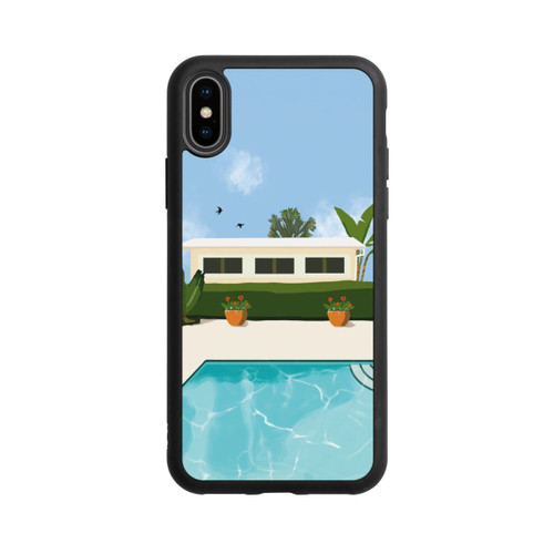 Apple iPhone Xs Base Case California Backyard by Roberta Murray