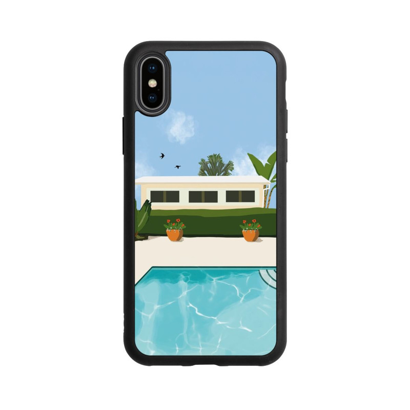 iPhone Xs Base Case California Backyard by Roberta Murray