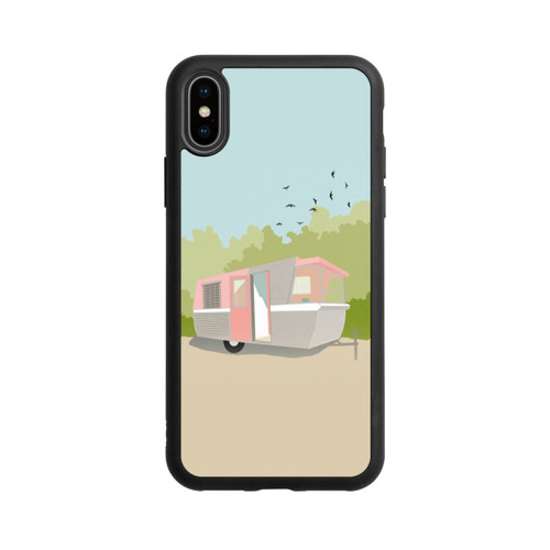 Apple iPhone Xs Base Case Retro Glamping by Roberta Murray