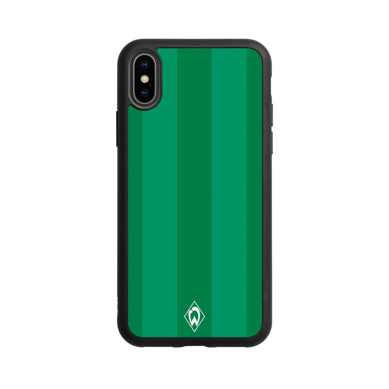 iPhone Xs Base Case Werder Bremen Grün gestreift