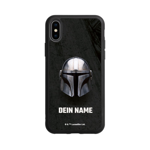 Apple iPhone Xs Base Case Star Wars Mandalorian Black Helmet Personalisierbar