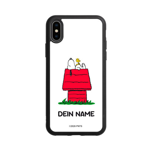 Apple iPhone Xs Base Case Snoopy and Woodstock Classic Personalisierbar