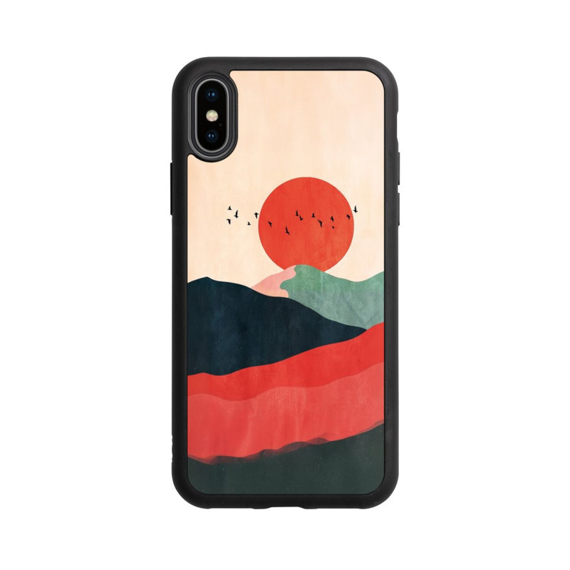 iPhone Xs Base Case Zugvögel Kunst