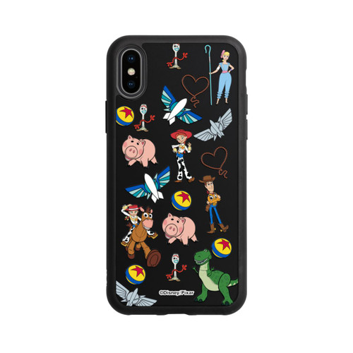 Apple iPhone Xs Base Case Toy Story 5 Hero Toys Pattern Transparent
