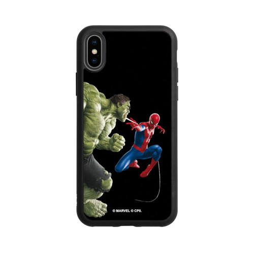 Apple iPhone Xs Base Case Spider-Man und Hulk