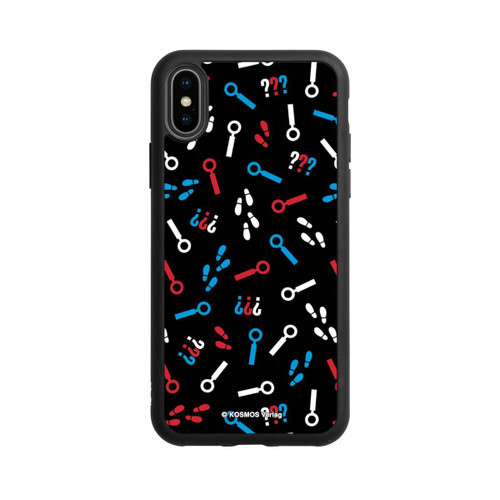 Apple iPhone Xs Base Case Drei Fragezeichen Detektiv Muster