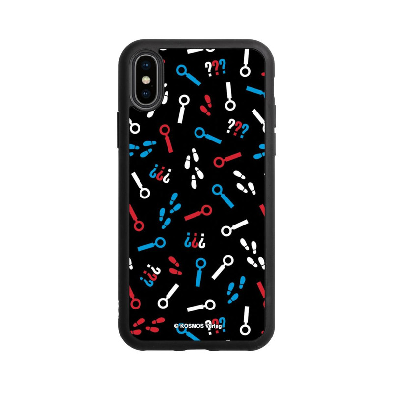 iPhone Xs Base Case Drei Fragezeichen Detektiv Muster