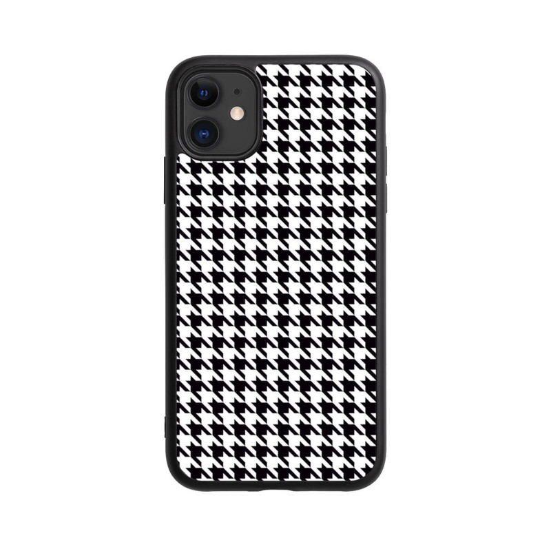 iPhone 11 Base Case Hahnentritt Schwarz Weiß