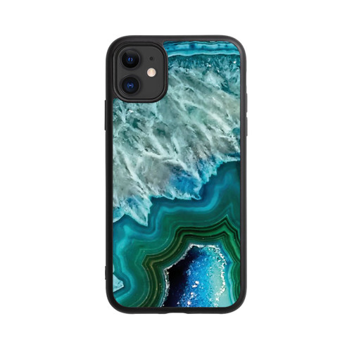 Apple iPhone 11 Base Case Kristall Achat Grün
