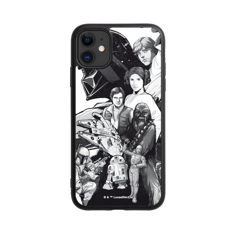 iPhone 11 Base Case StarWars Charaktere - Schwarz-Weiß
